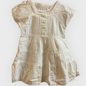 Old Navy Girl's 12-18 mo White dress with embroidered flower design w/ bloomers.